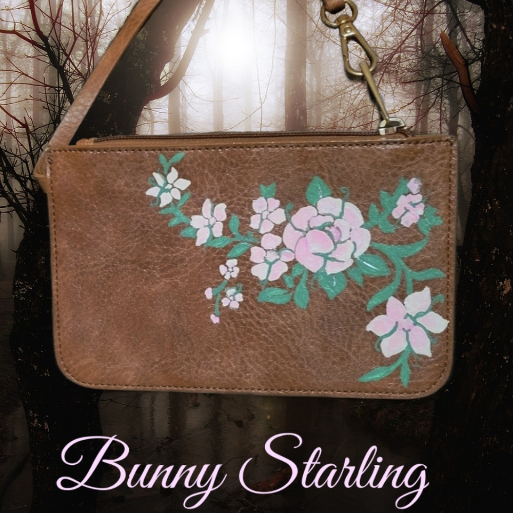 🆕️Bunny Starling Custom Painted Handmade Leather Pouch